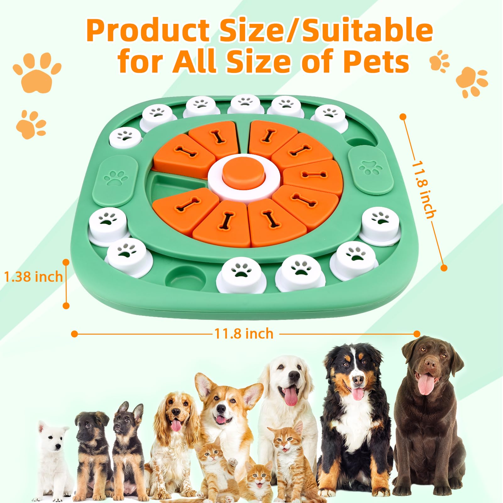 AVOAR puzzle toy for large dogs includes non-slip pads to prevent tipping during use
