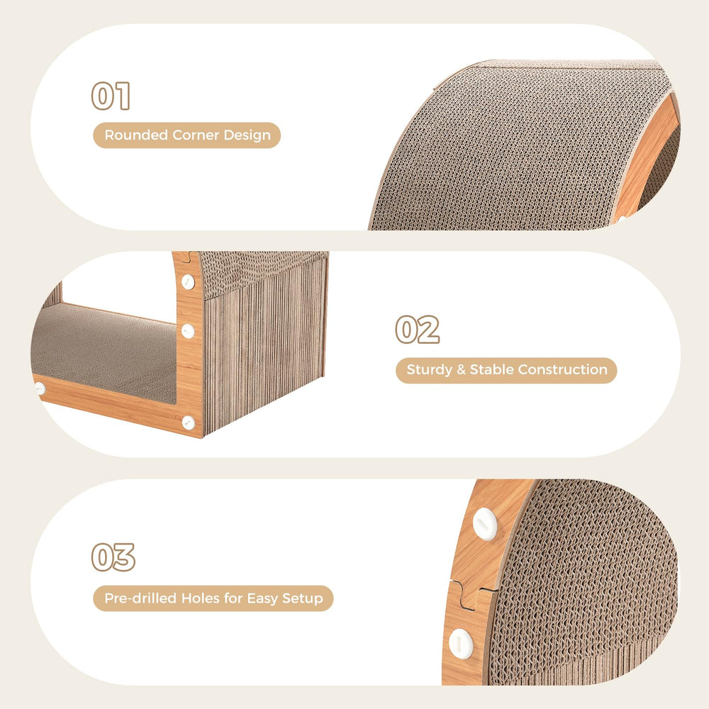 Avont Cardboard Cat Scratcher House blends with modern home decor.