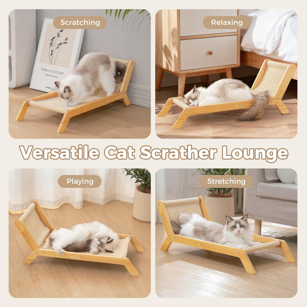 Avont Cat Scratcher Bed in use shows a relaxed, scratch-friendly cat.