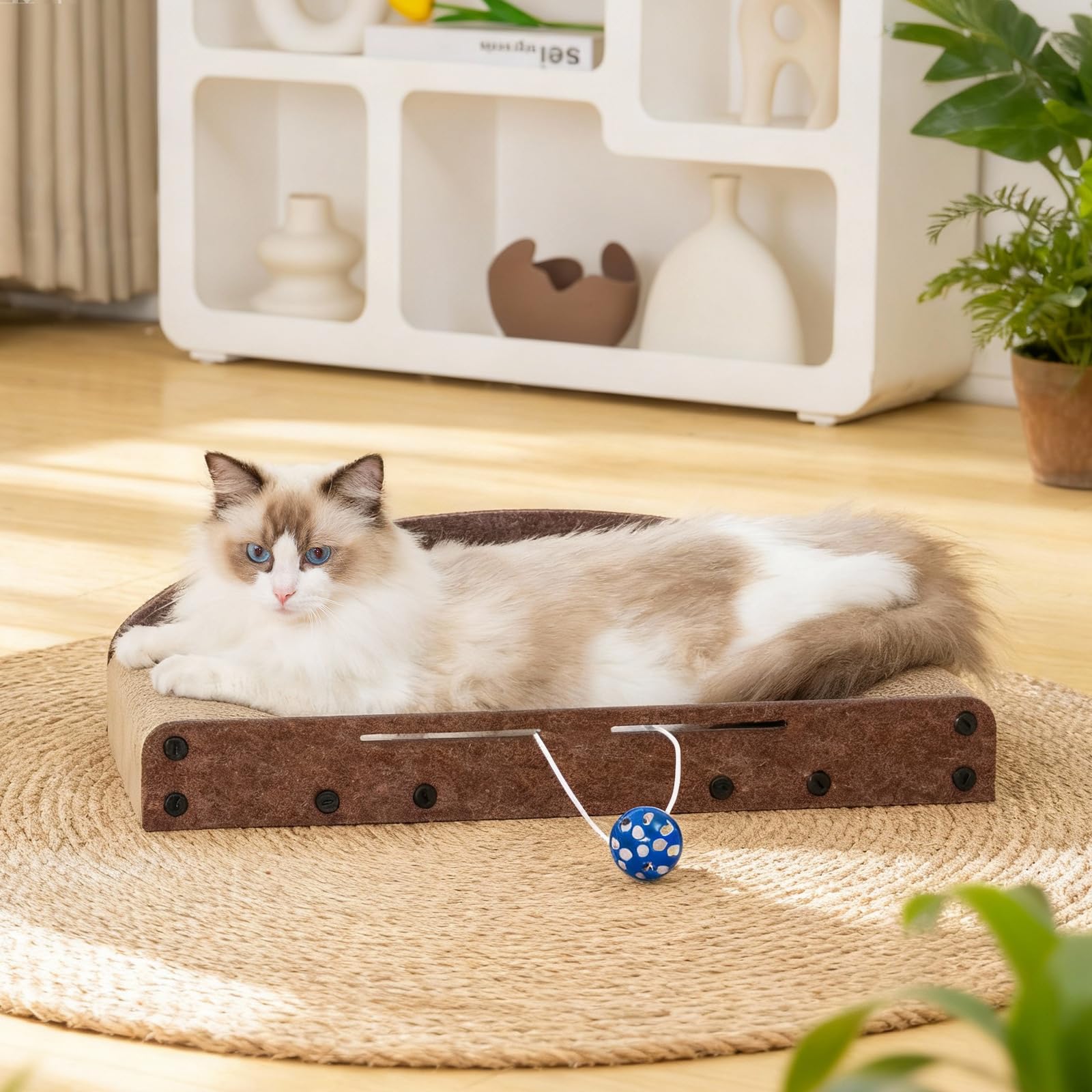 Avont Cat Scratcher Set lounge piece delivering a larger lounging surface for cats
