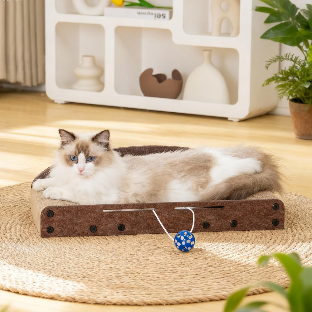 Avont Cat Scratcher Set lounge piece delivering a larger lounging surface for cats