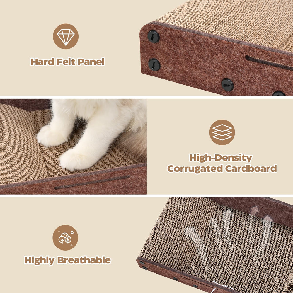 Avont Cat Scratcher Set multi-use design simplifies play, rest, and scratching in one set