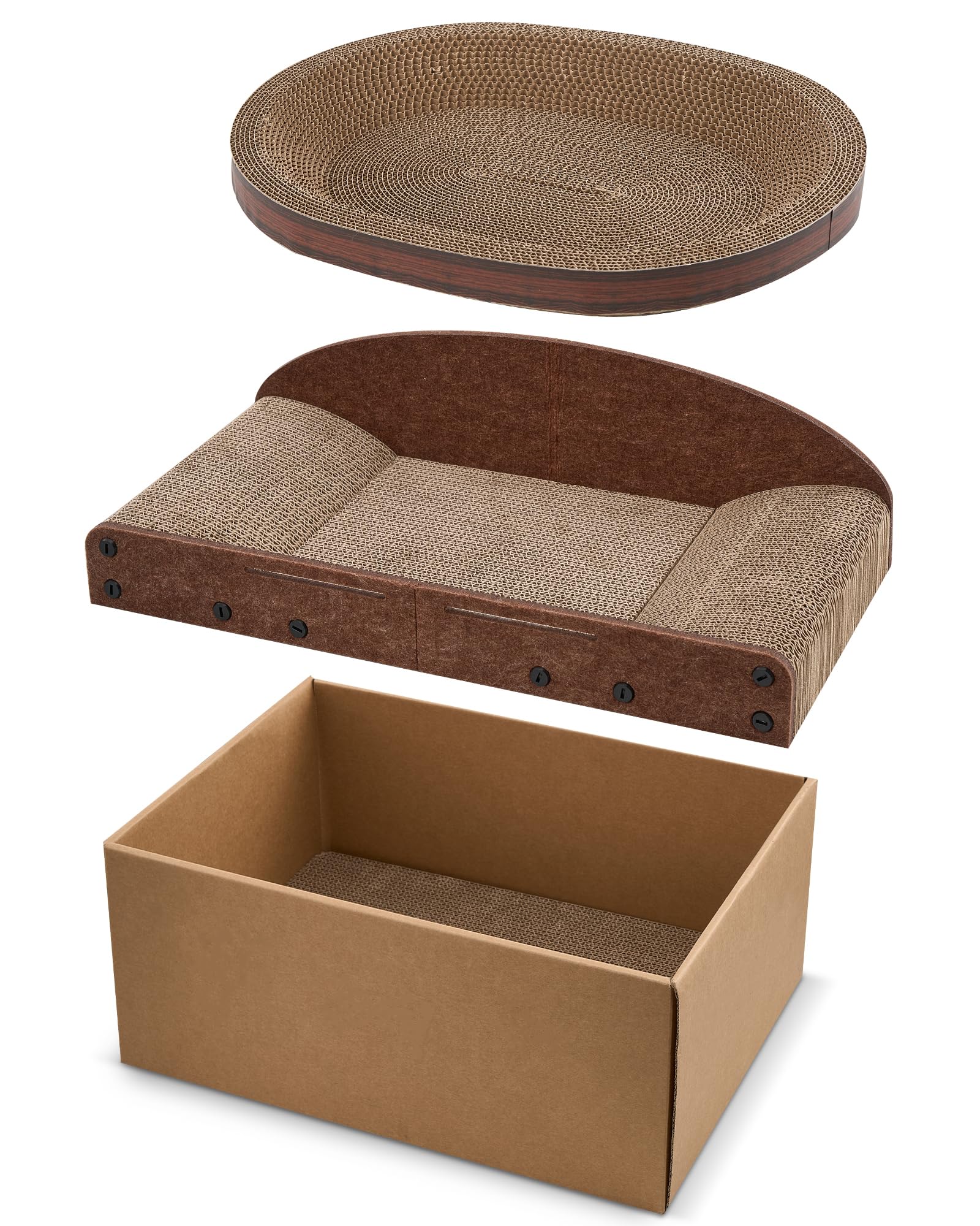 Avont Cat Scratcher Set reversible pad showing versatile scratching options for furniture protection