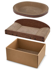 Avont Cat Scratcher Set reversible pad showing versatile scratching options for furniture protection