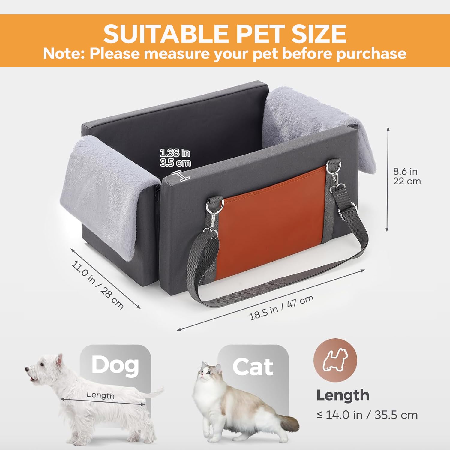 Avont dog seat with cushioned walls creates cozy, secure vehicle seating