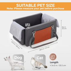 Avont dog seat with cushioned walls creates cozy, secure vehicle seating