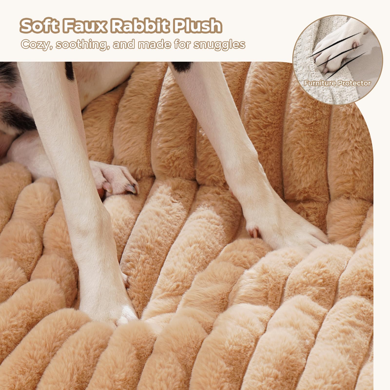 Avont dog bed mat features a non-slip bottom to stay in place.