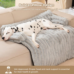 Avont dog bed mat on couch—non-slip bottom protects furniture.