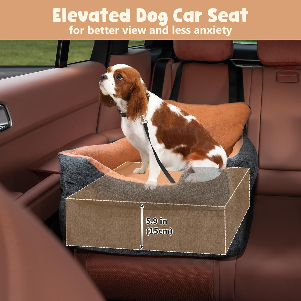 Avont Dog Car Booster Seat soft foam support cushions small dogs for long trips.
