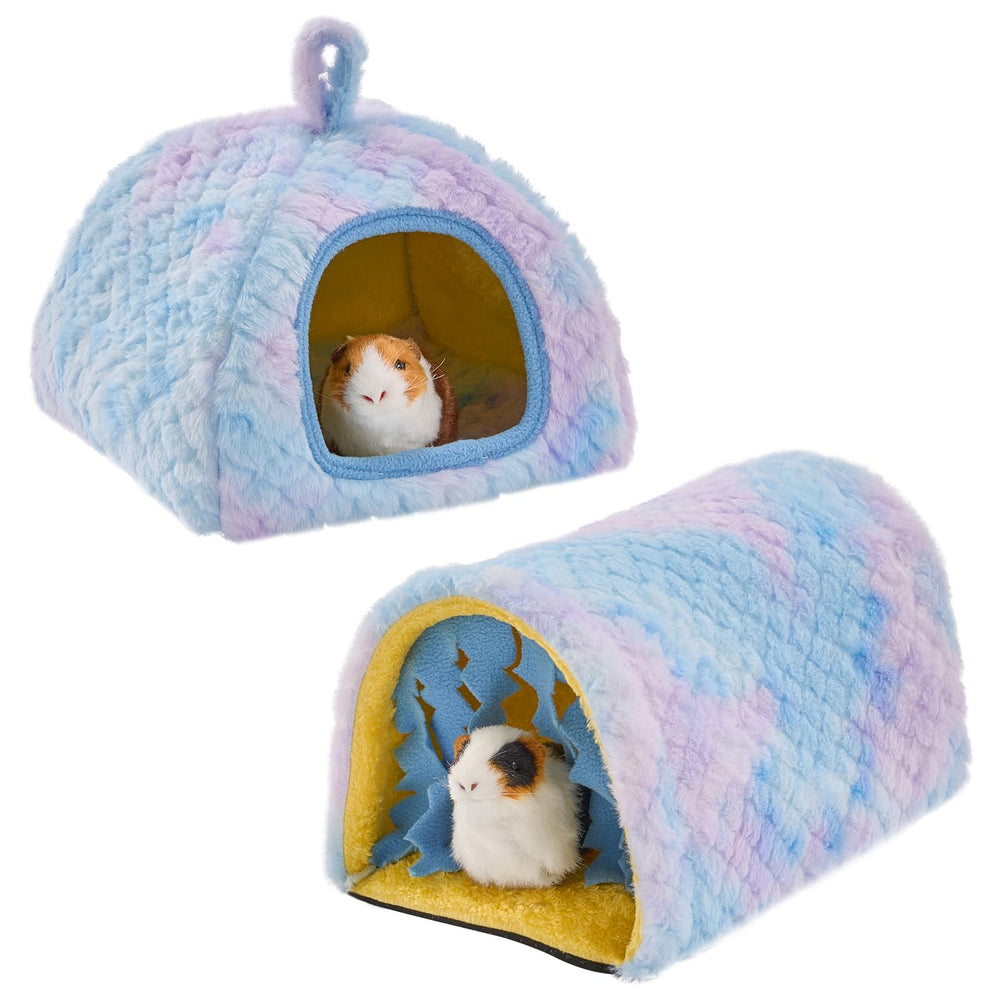 Avont guinea pig hideout bed blue offers cozy, secure resting space.