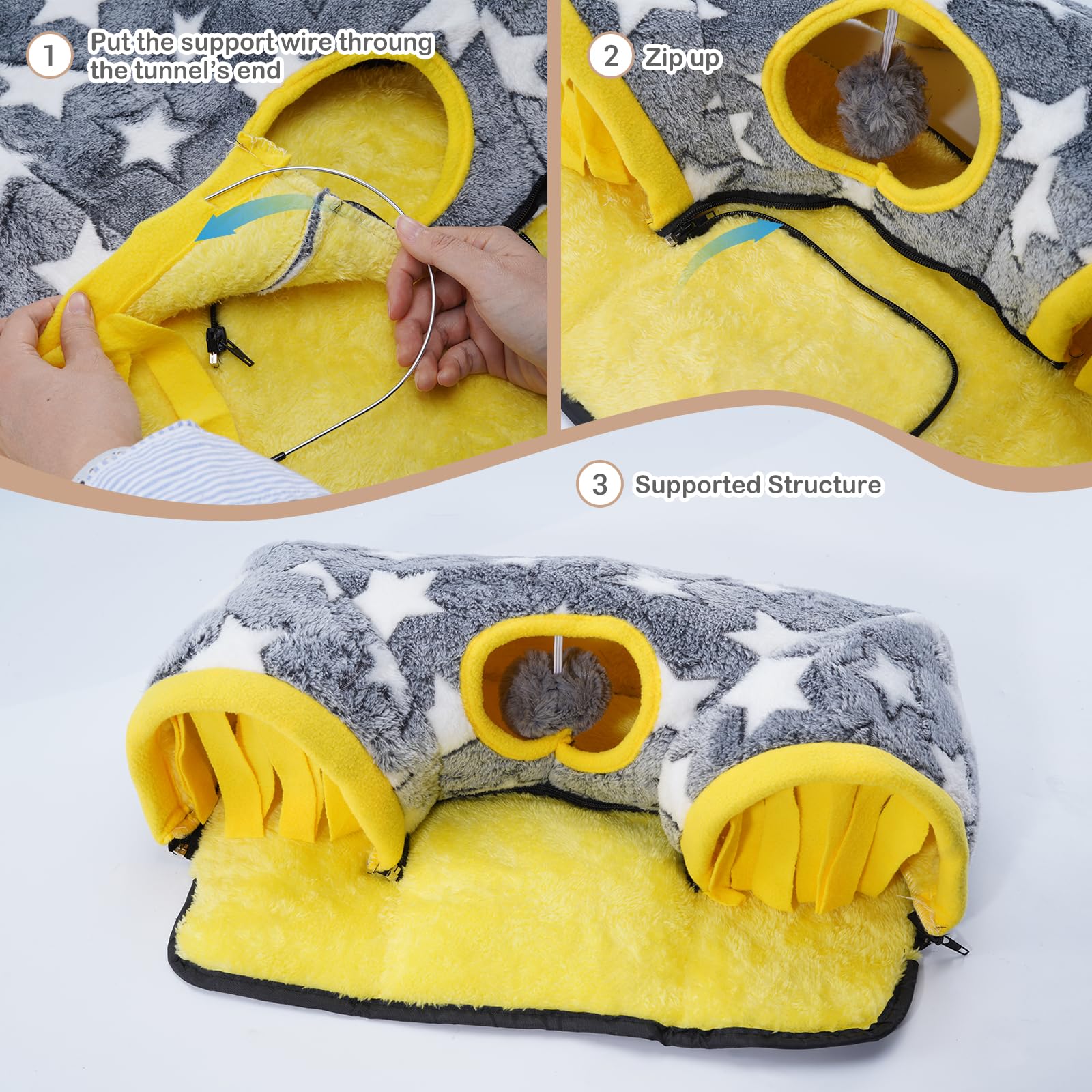Avont Guinea Pig Hideout Tunnel flat-bed mode illustrates versatile 2-in-1 design