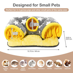 Avont Guinea Pig Hideout Tunnel bottom non-slip base keeps the play space steady
