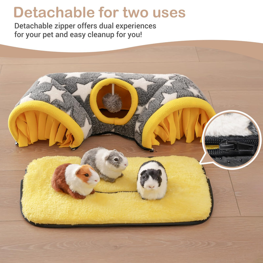 Avont Guinea Pig Hideout Tunnel side profile demonstrates cushioned sanctuary for lounging