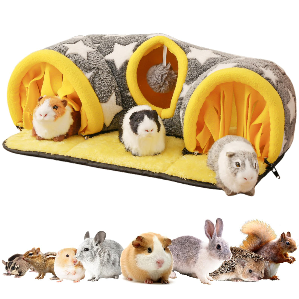Avont Guinea Pig Hideout Tunnel top view shows cozy, compact retreat for small pets