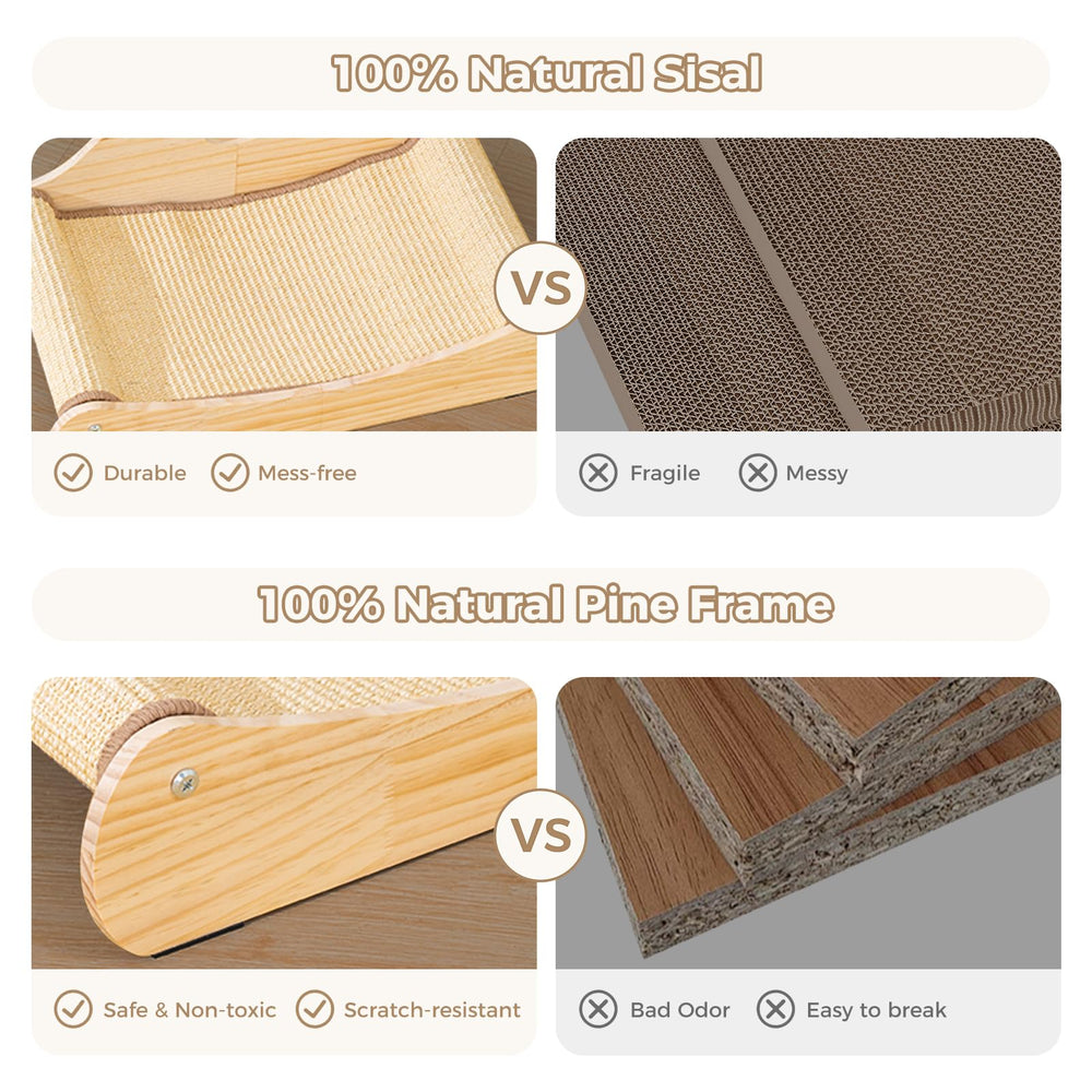 Avont Sisal Cat Scratcher Bed assembly shot demonstrates quick setup.