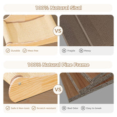 Avont Sisal Cat Scratcher Bed assembly shot demonstrates quick setup.