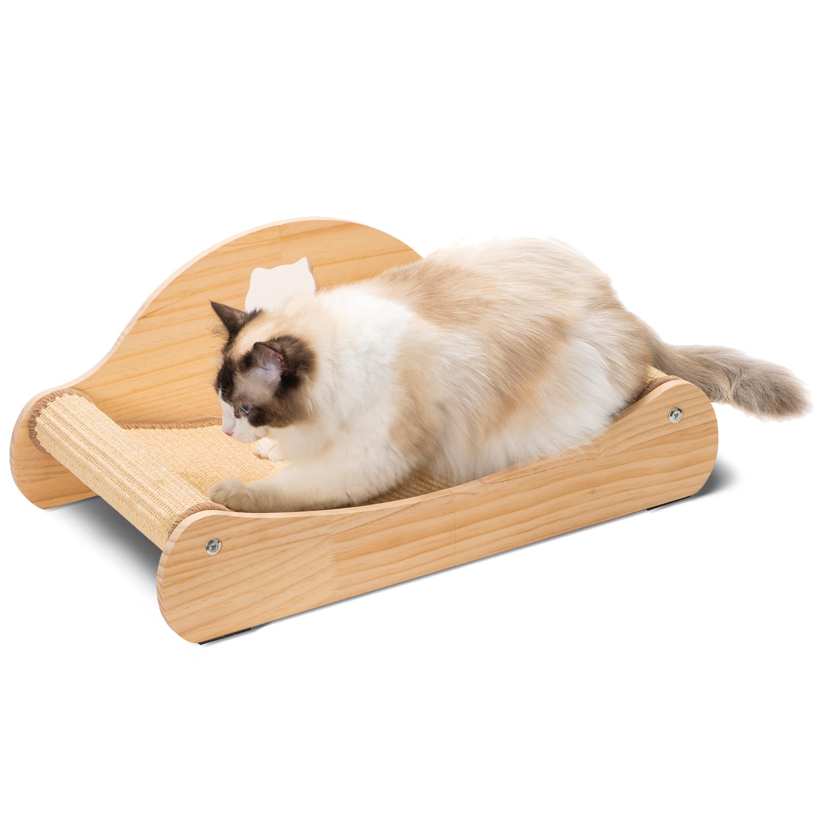 Avont Sisal Cat Scratcher Bed side view highlights compact footprint for small spaces.