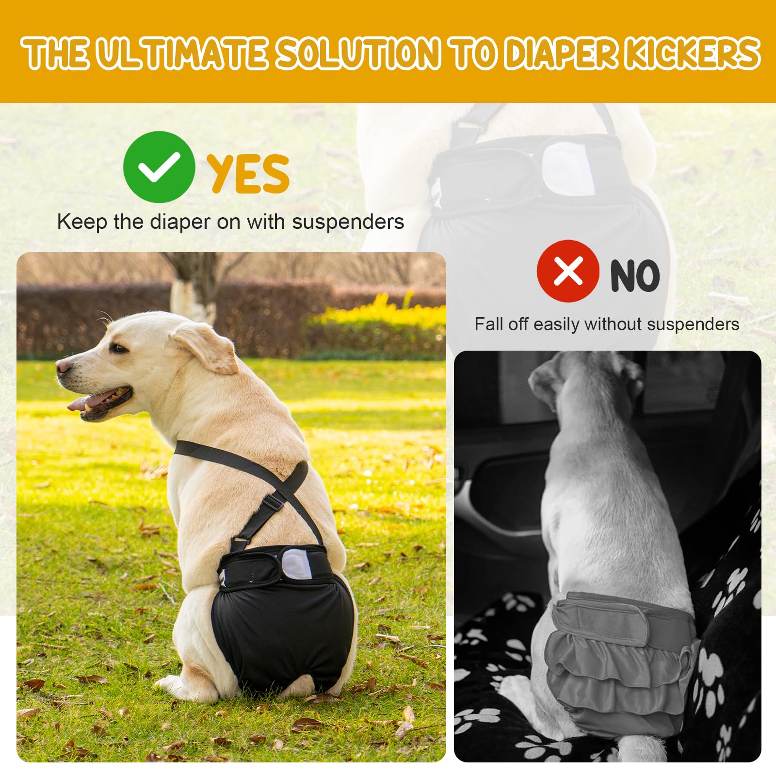 Avont Washable Dog Diaper waterproof outer layer prevents leaks