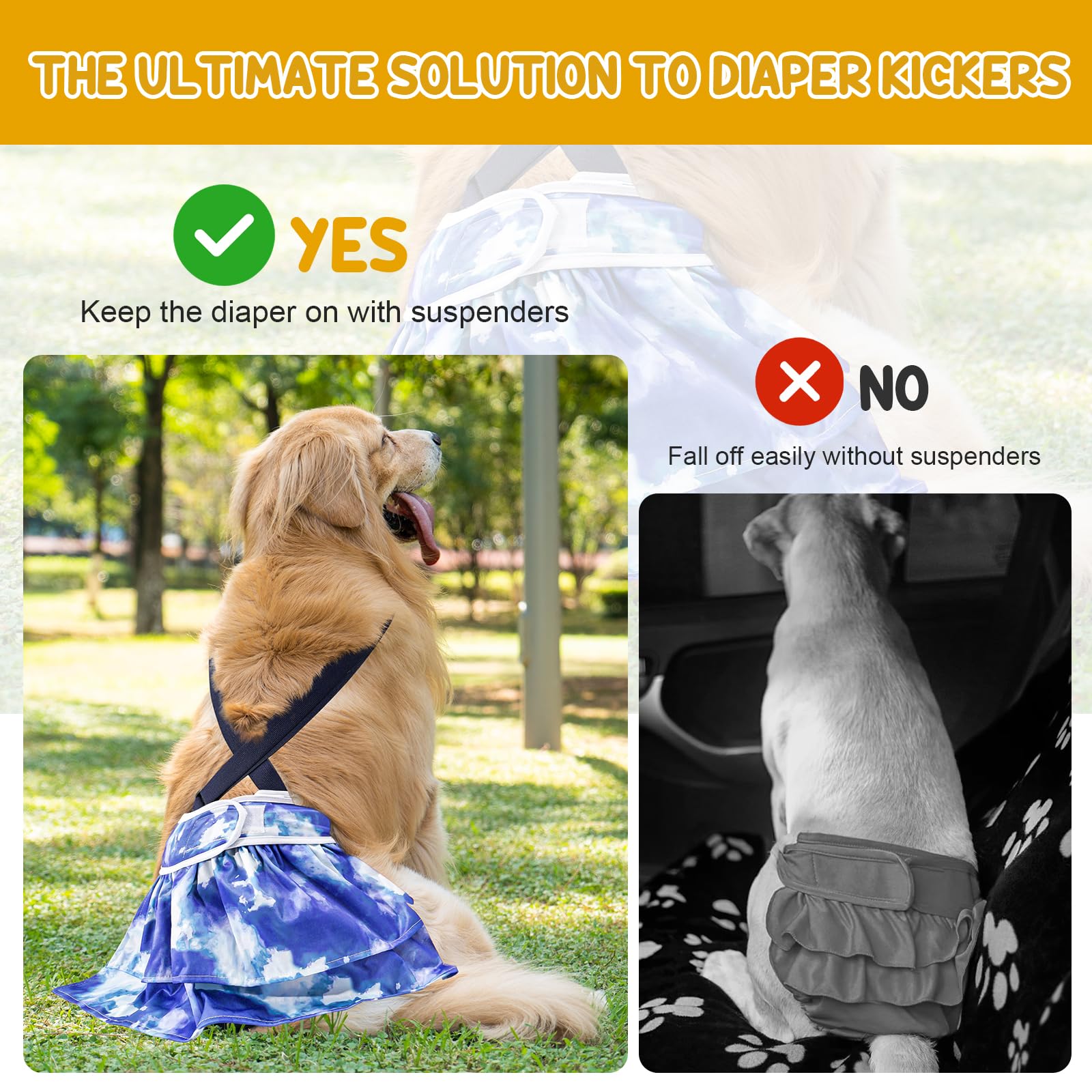Avont diaper with hook-and-loop closures enables quick adjustments and leak protection.