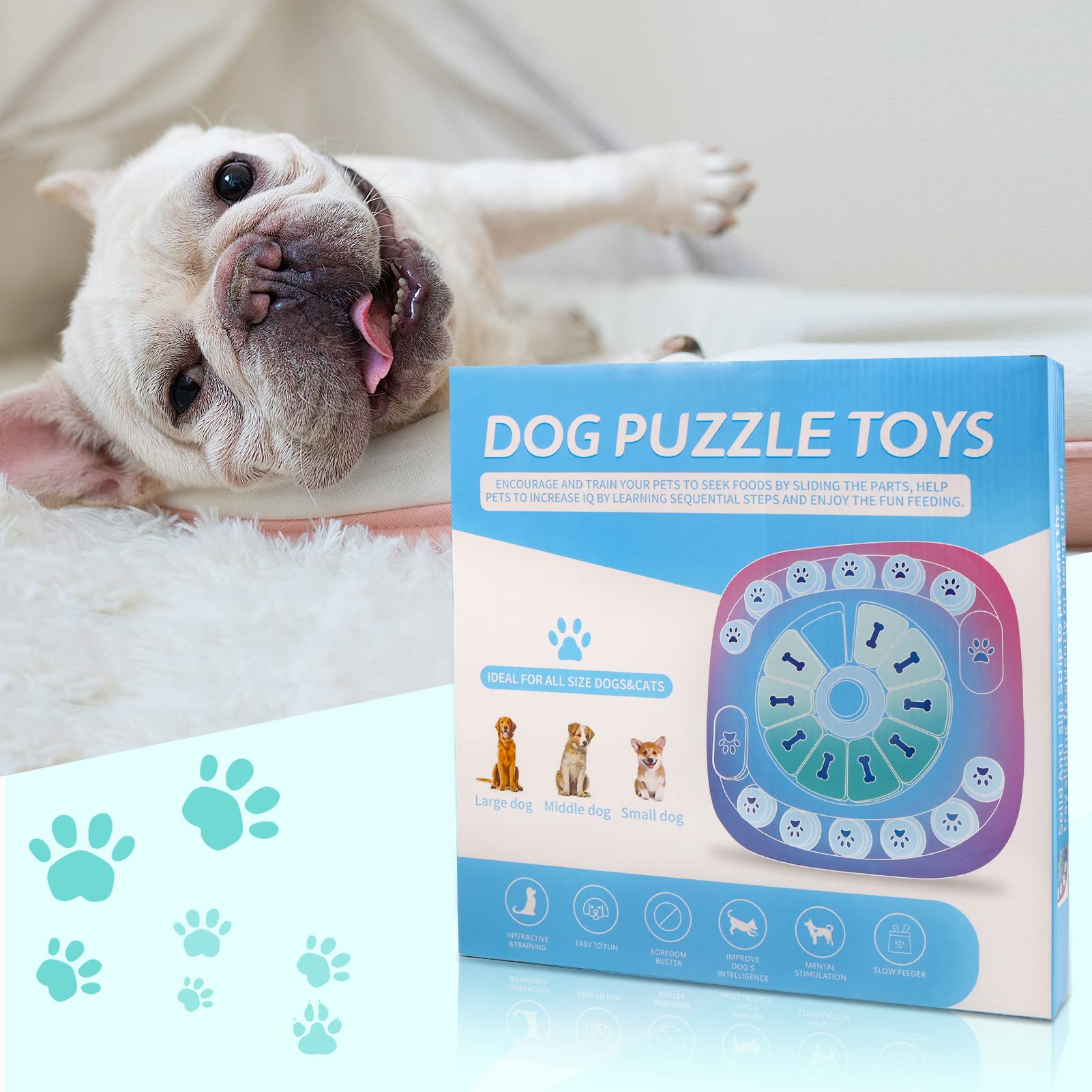 AVOAR mint-green puzzle toy gift-packaging for pet lovers.