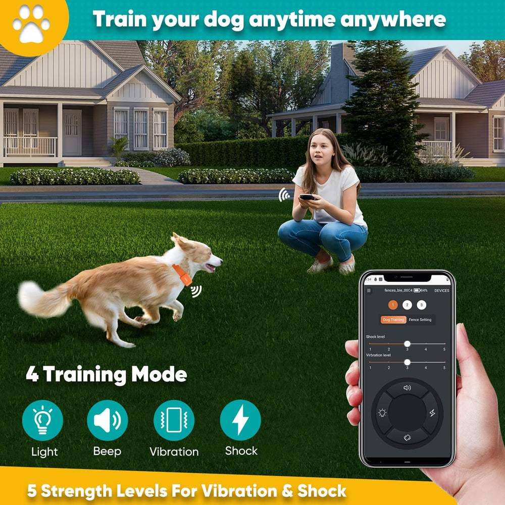 Aweec app interface showing customizable fence options and alerts