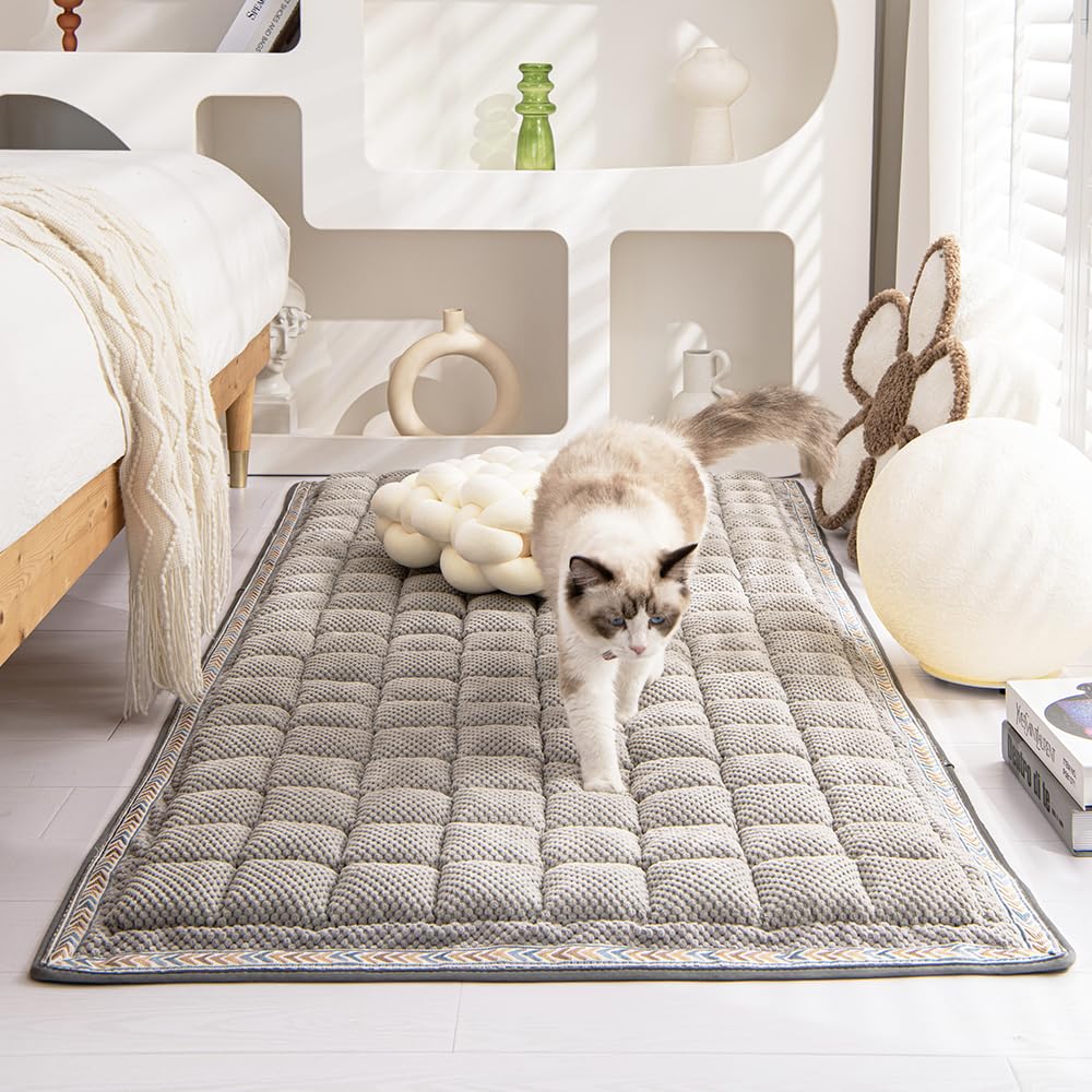 Awjcsv dog couch cover gray fabric detail highlights plush, durable texture.