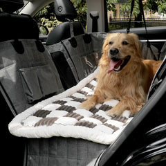 Awjcsv dog seat cover with backseat extender protects upholstery from fur and stains