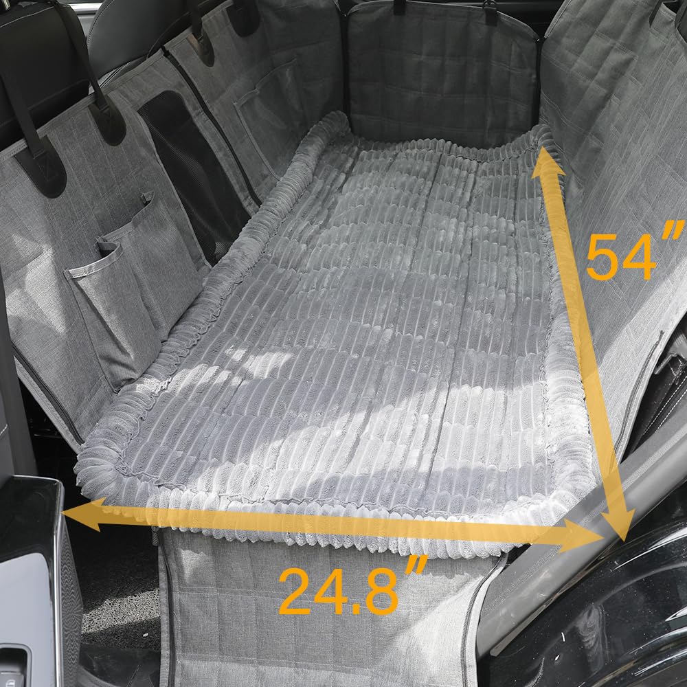 Awjcsv gray cover fits many vehicles, sealing out pet hair across cars, trucks, SUVs.