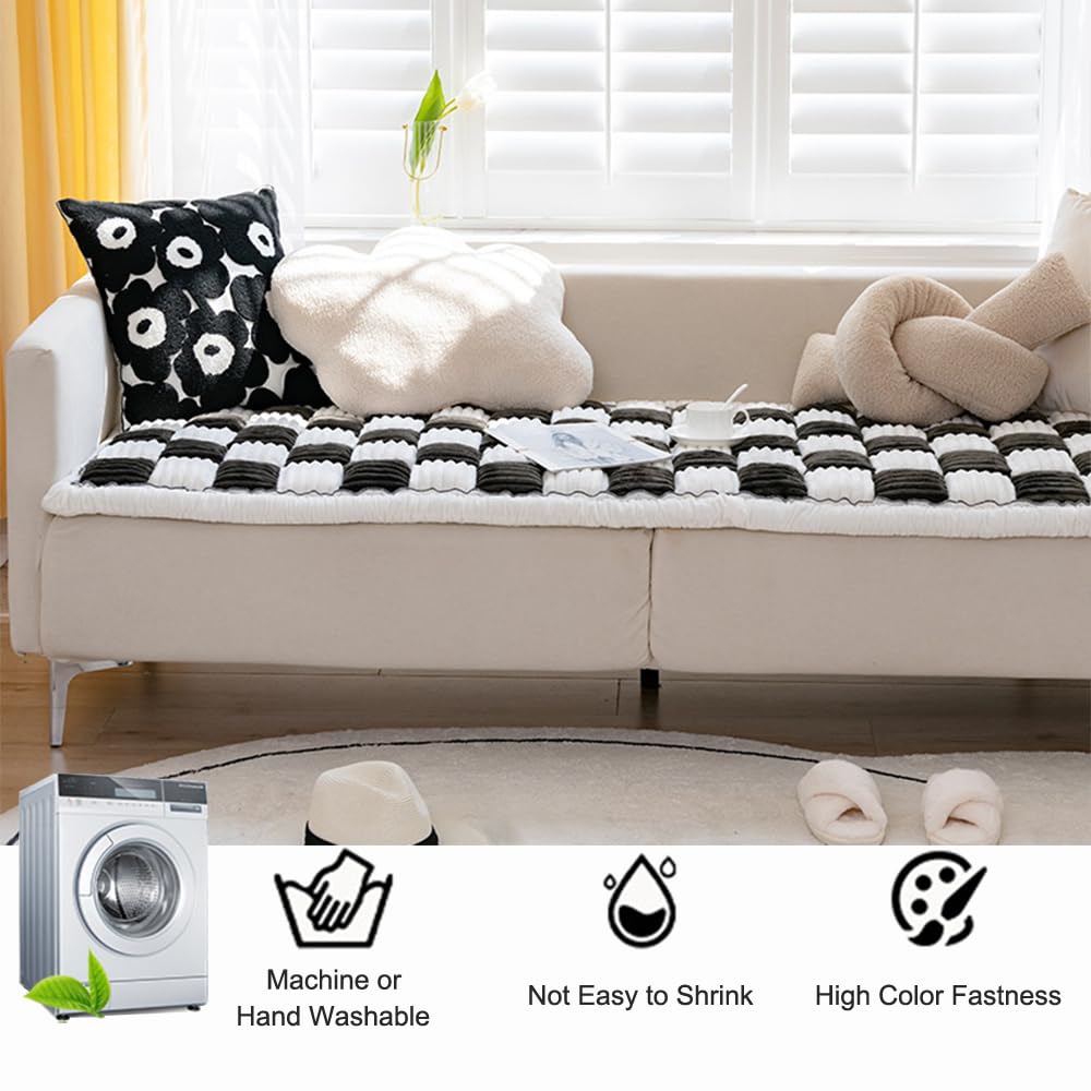 Awjcsv plaid-design pet couch cover blends style with practicality