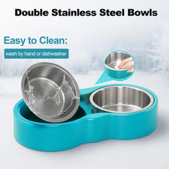 AWLYLNLL removable stainless-steel bowls for easy cleaning.