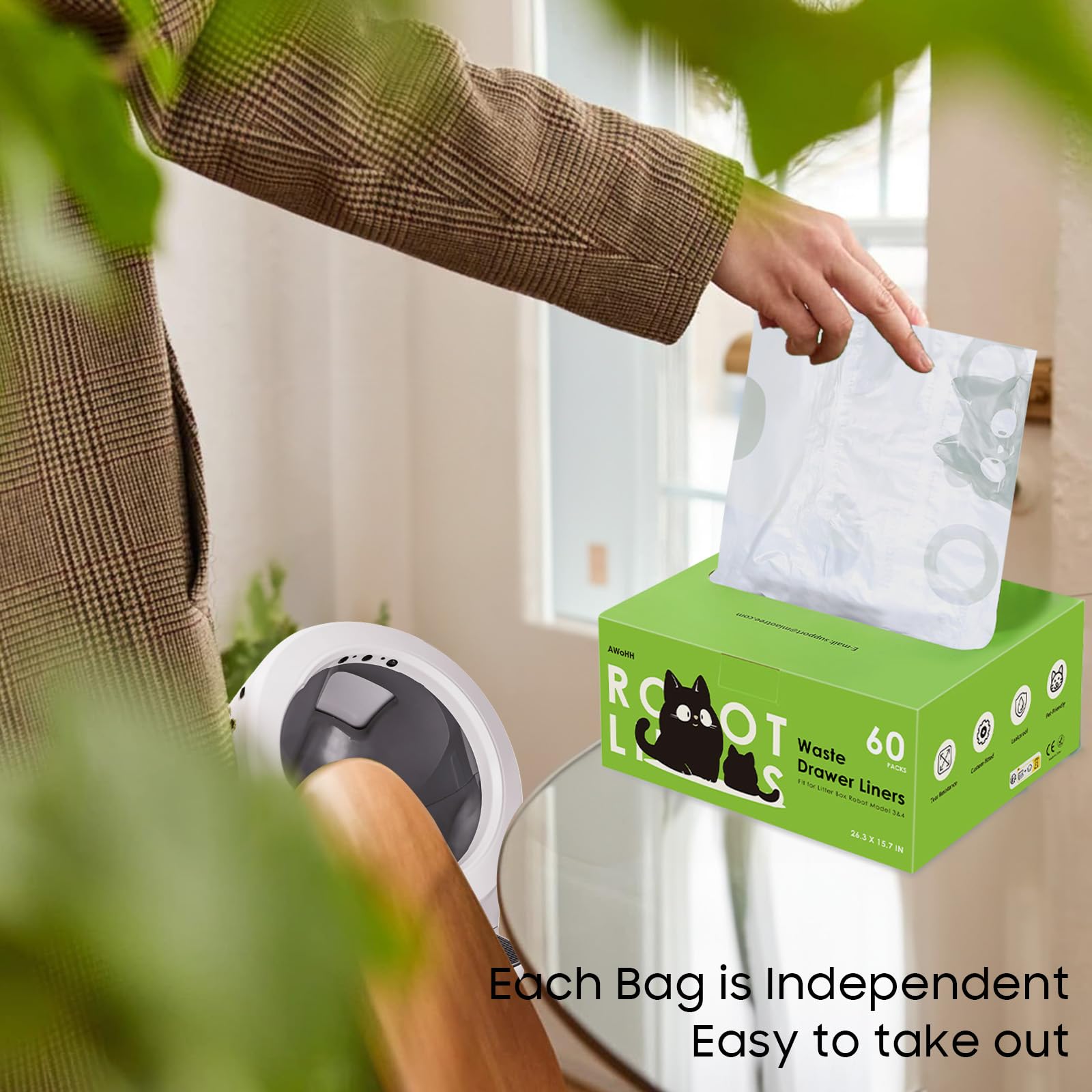 AWoHH 60-bag value pack keeps litter cleanup ready.