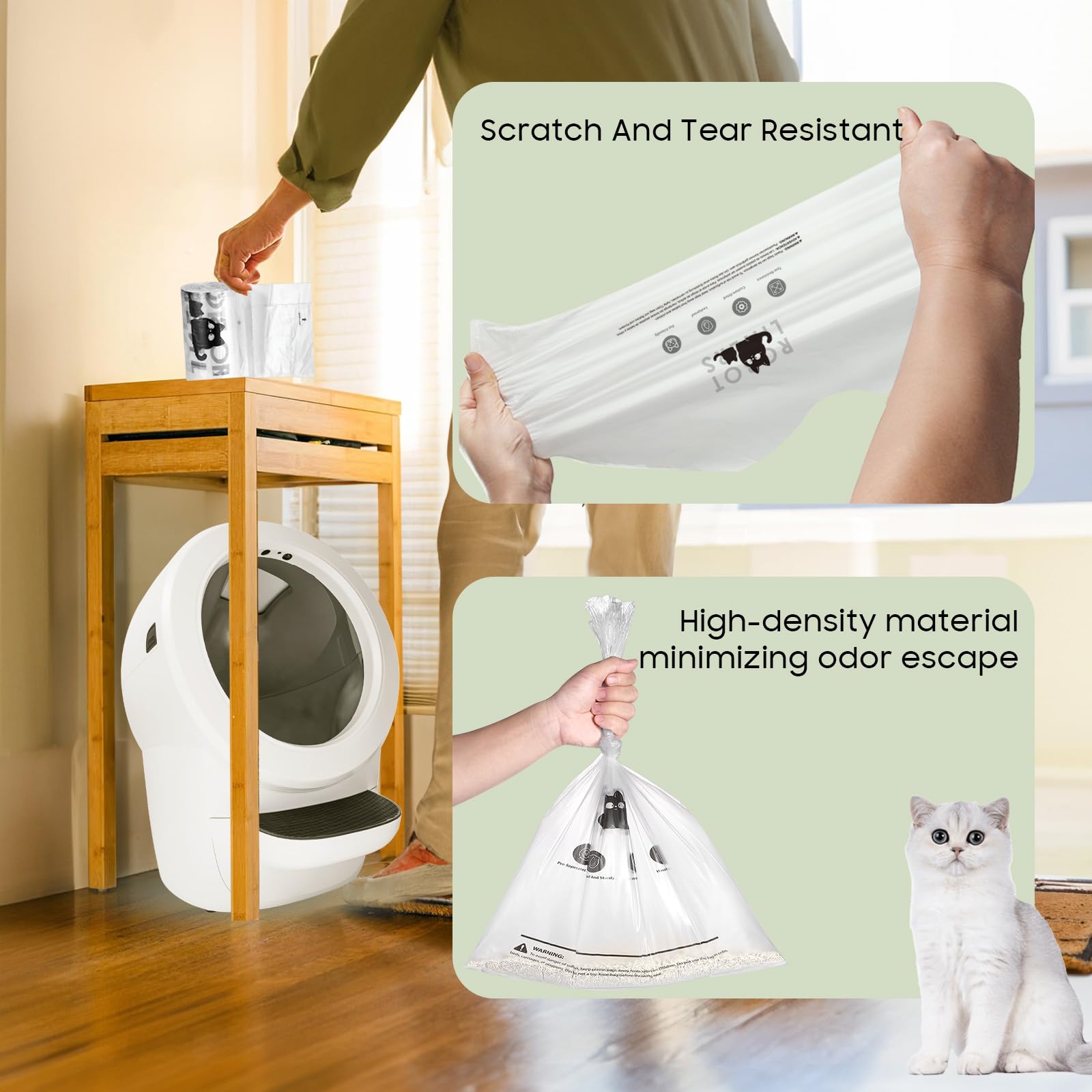 AWoHH 90-pack offers versatile sizes for multi-cat households and refills