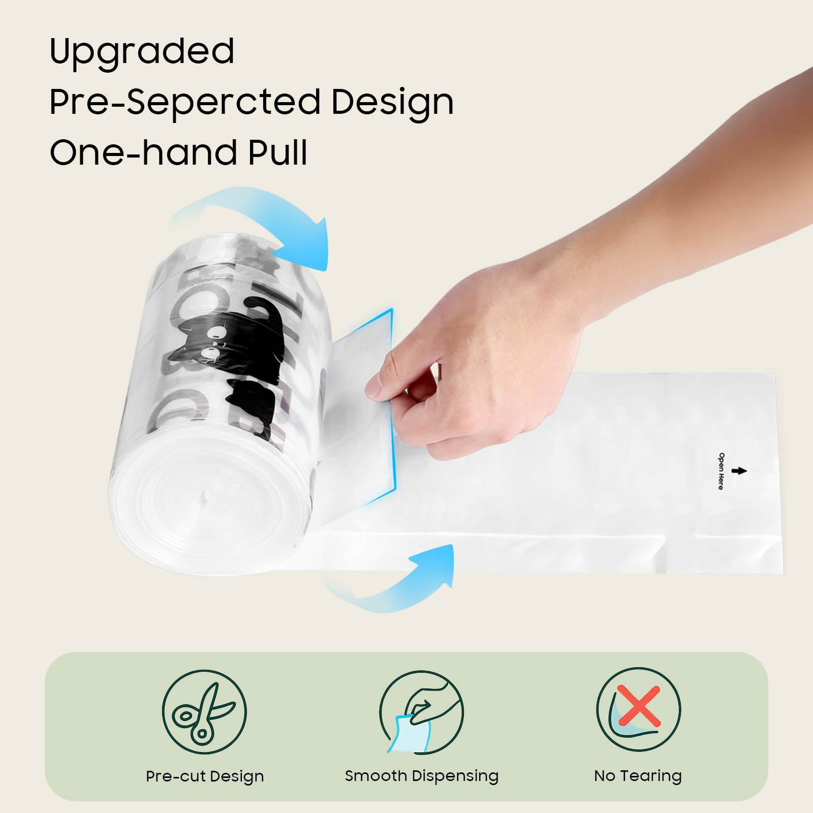 AWoHH 90-pack cat litter bags designed for Litter Box Robot 3 compatibility
