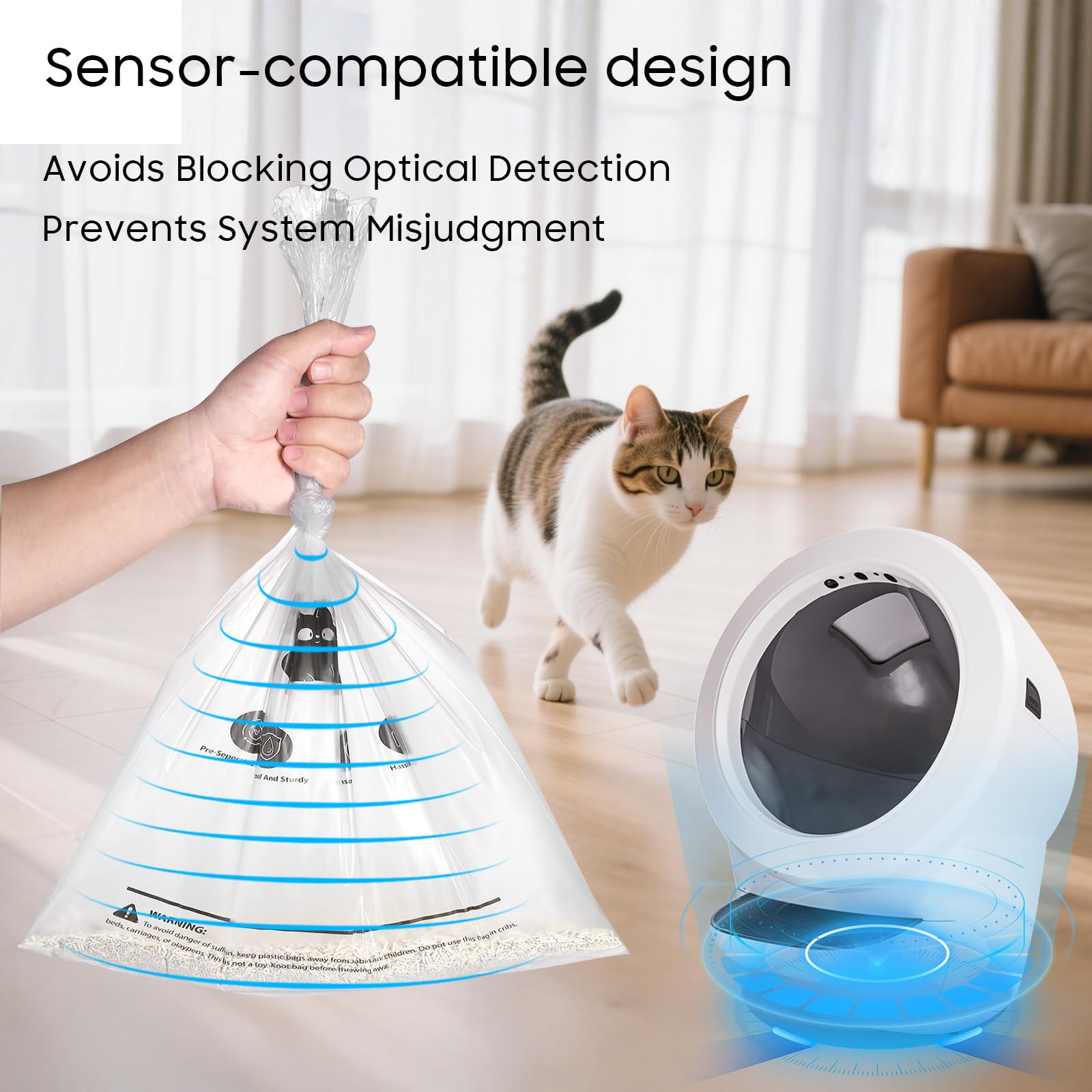 AWoHH tear-free litter bags with pre-separation design for effortless use