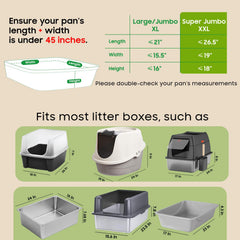 AWoHH heavy-duty liner holds up to 30 lbs of litter.