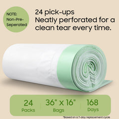AWoHH liner with rubber bands secures the bag during scooping and cleanup.