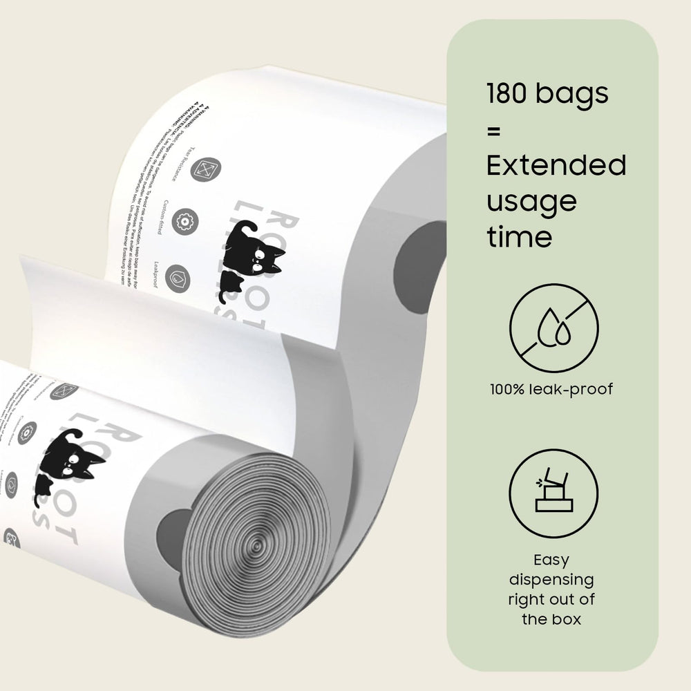AWoHH robot-3-4-compatible-litter-bags ease of use in automatic litter boxes and refills