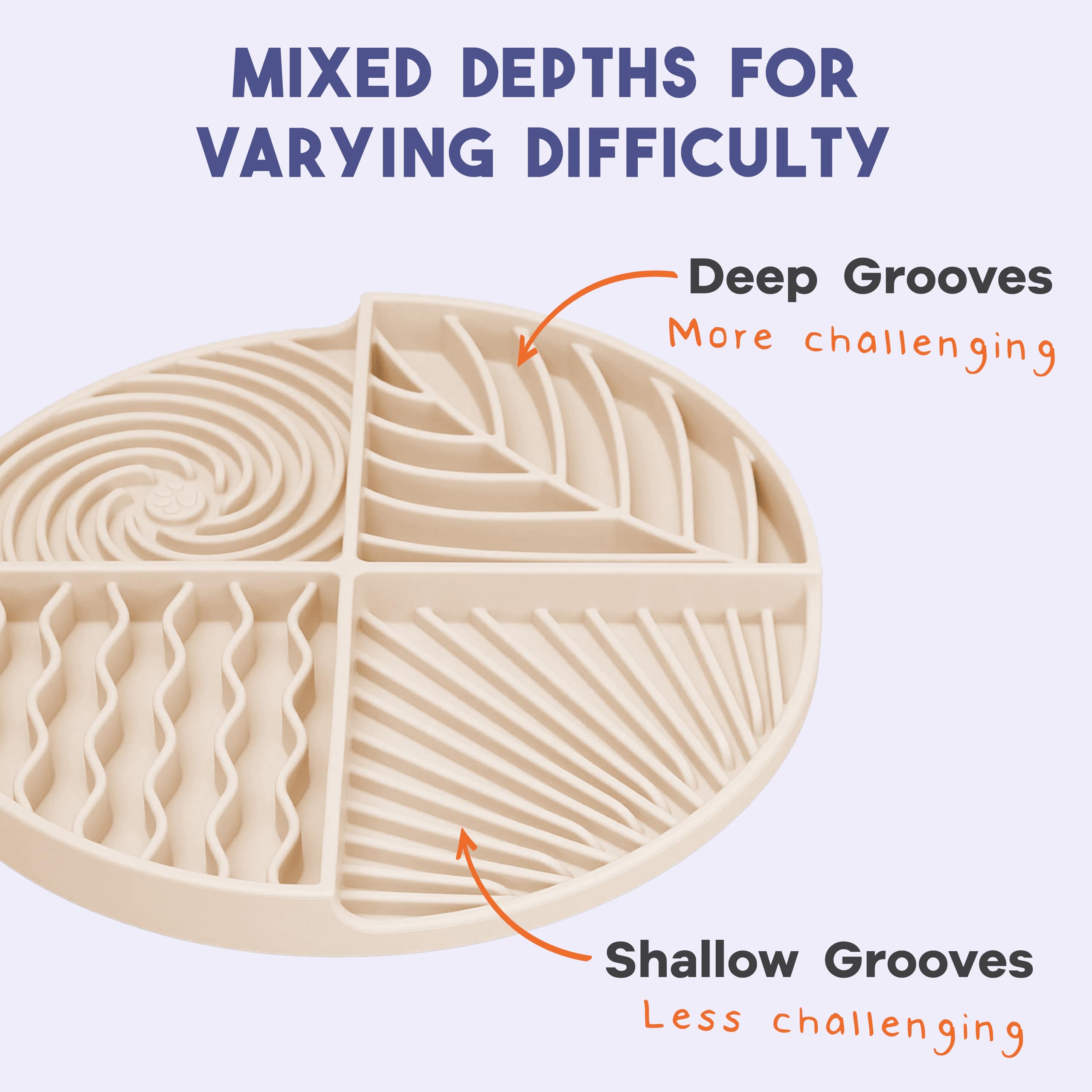 Awoo Paradise textured grooves show multi-depth challenge for pets.