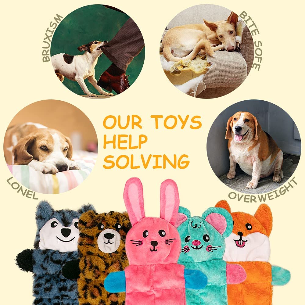 AWOOF bright-color dog toys stimulate visual interest during play.