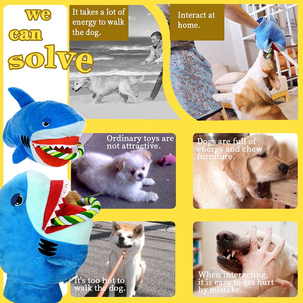 AWOOF hand-protecting tug toy shark ensures safe play