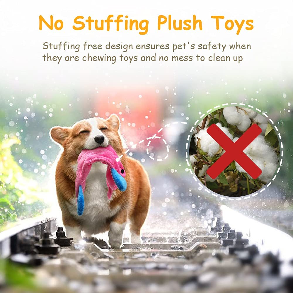 AWOOF plush dog toy closeup shows soft material and safe design.