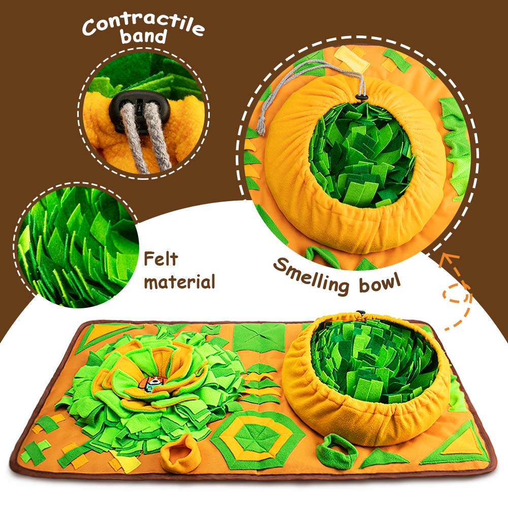 AWOOF Snuffle Mat crinkle paper detail showcases added excitement and engagement.
