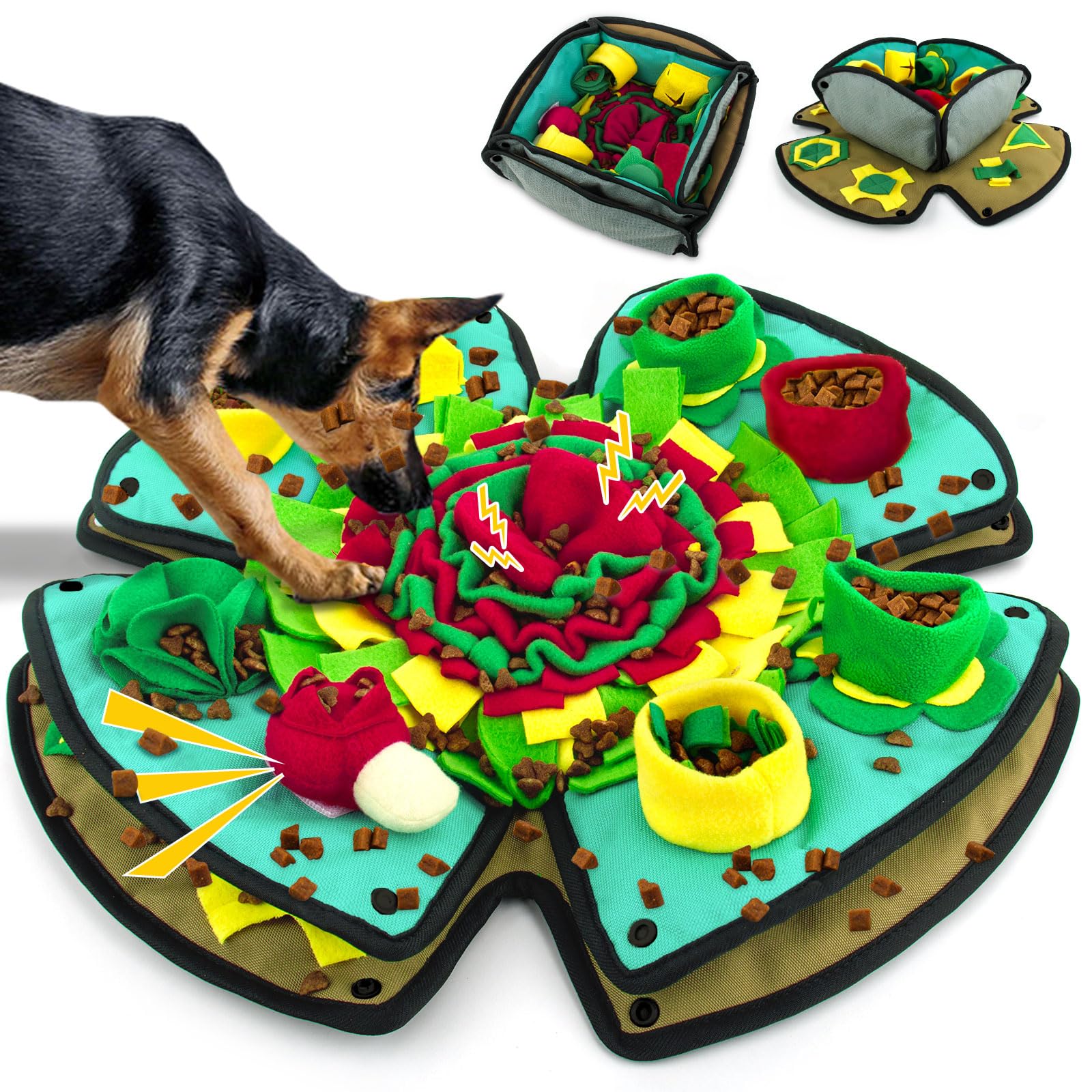 AWOOF snuffle mat for dogs foraging scene boosts natural sniffing