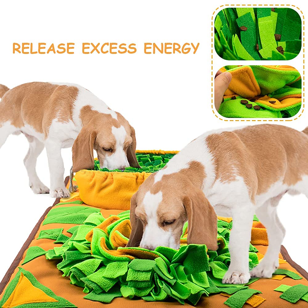 AWOOF Snuffle Mat flower petals detail emphasizes hidden treats and nose-work play.