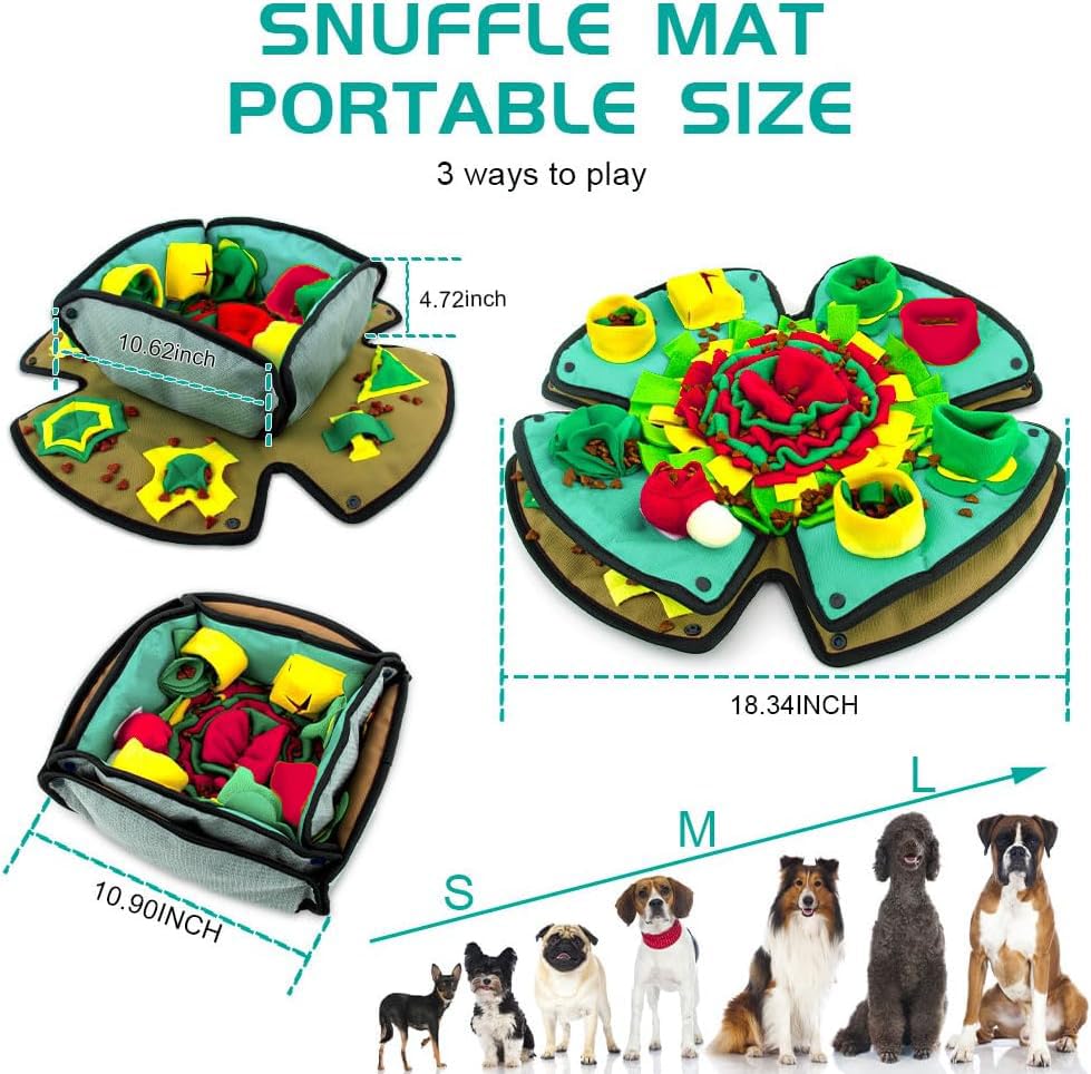 AWOOF snuffle mat grass outer ring offers varied hiding spots