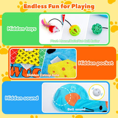 AWOOOF Cat Mat mouse shape design adds playful exploration.