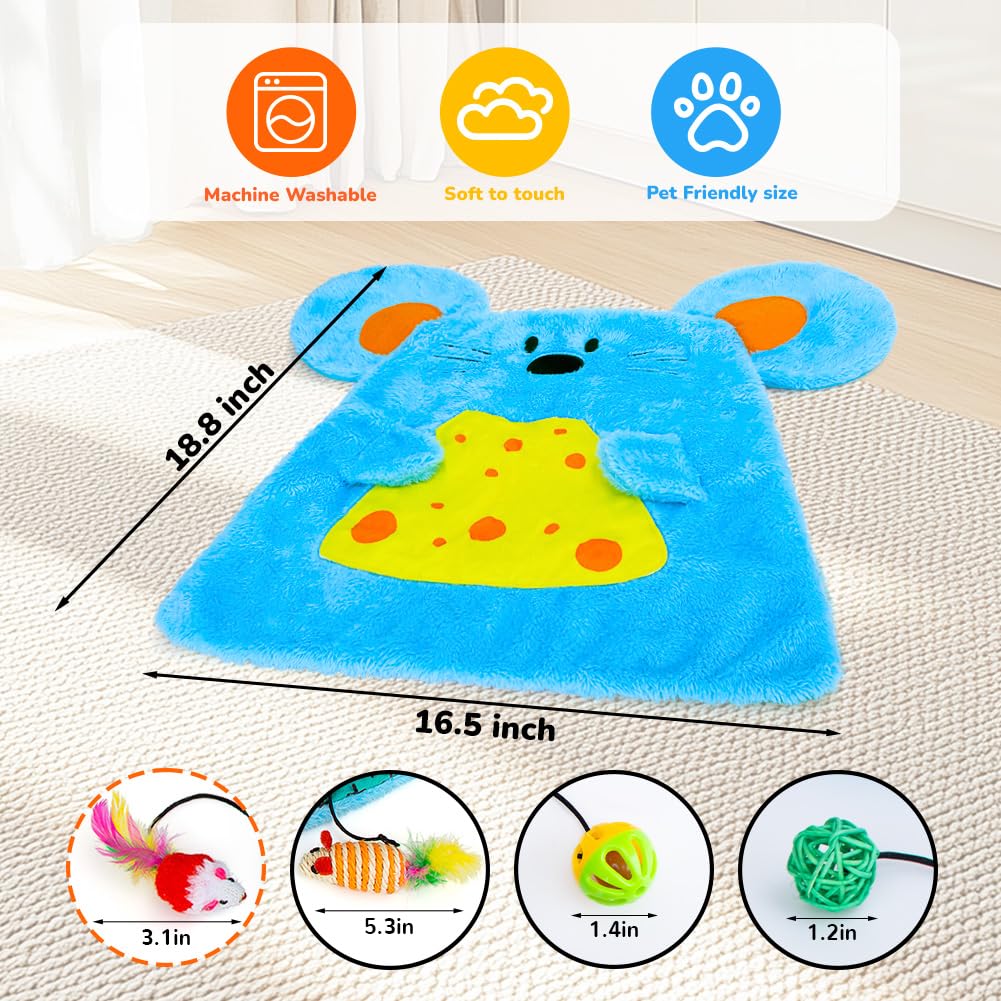 AWOOOF Cat Mat soft cotton top layer offers gentle comfort during naps.