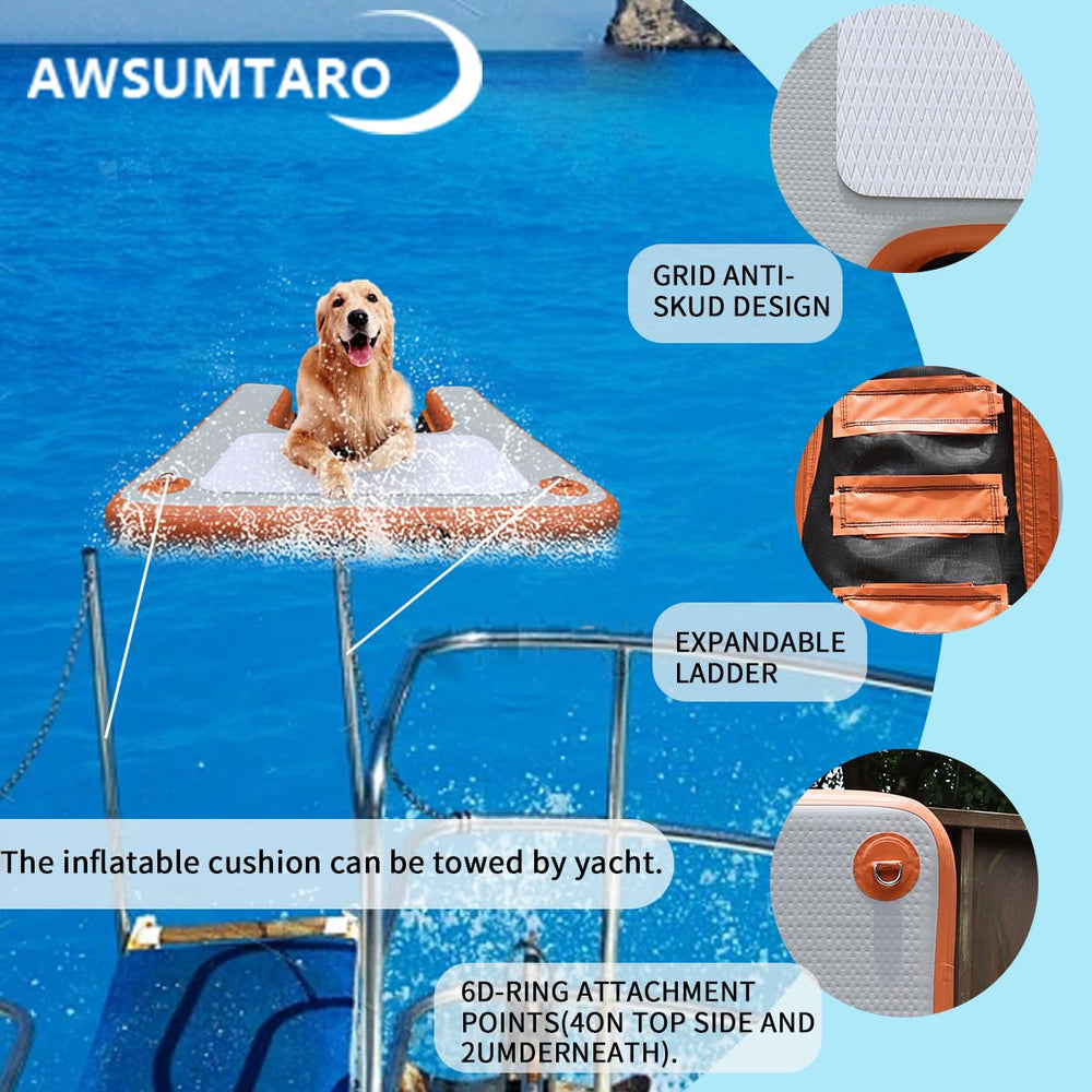 awsumtaro boat dock setup suited for floating pier use.