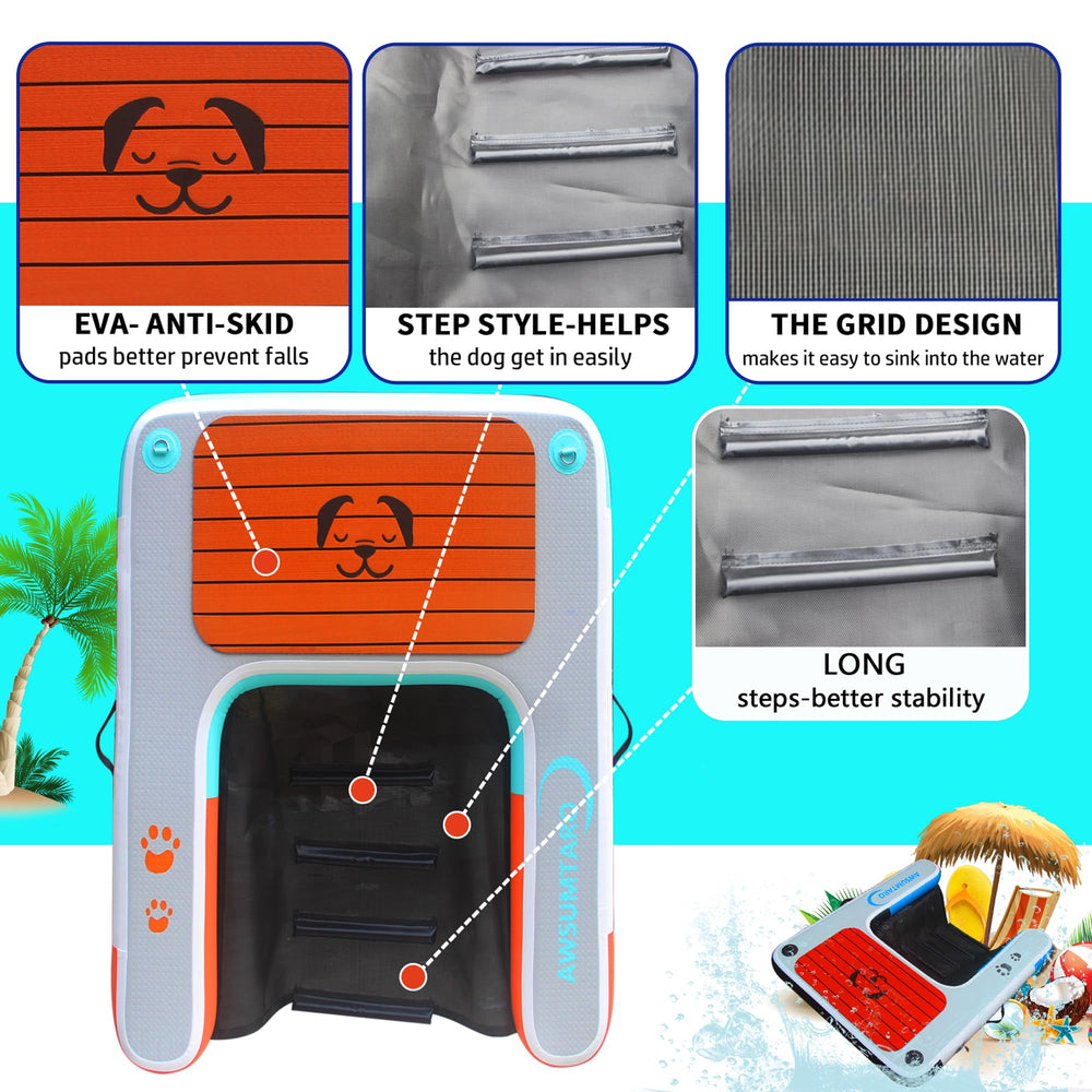 awsumtaro inflatable-dock eva-non-slip focuses on secure footing with EVA non-slip surface