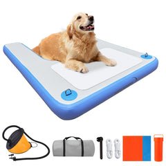 awsumtaro inflatable dock pool use promotes safe entry and water play for dogs